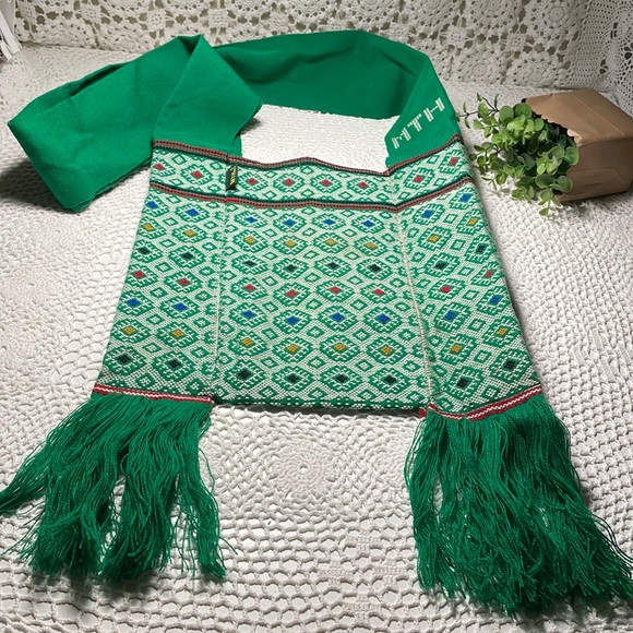 Boho MTH woven embroidered crossbody with fringe - Picture 1 of 5